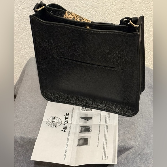Michael Kors Black Pebbled Leather Studded Sullivan Messenger Bag.Comes with COA - Picture 4 of 8